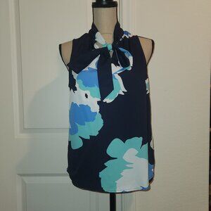A New Day Women’s Sleeveless V-Neck Tie-Neck Blouse  Size XS
